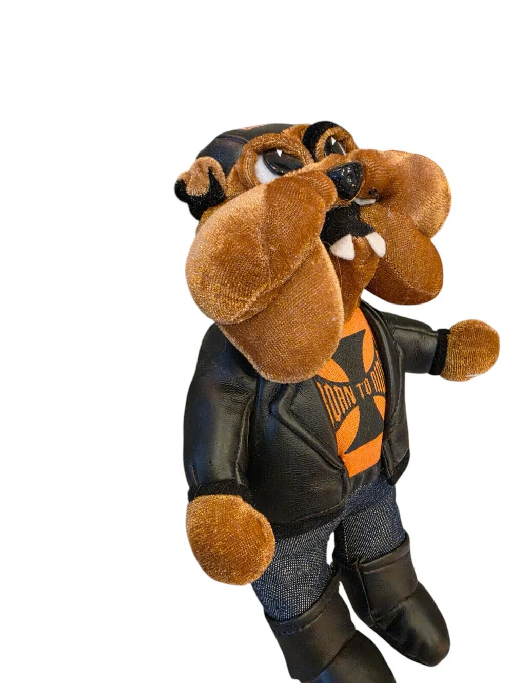 Bulldog Biker Plush Born to Ride Chopper Motorcycle Plush Dog -Toy Factory